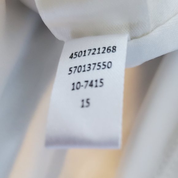 White House Black Market (Medium White top and cream strips) - Picture 7 of 8